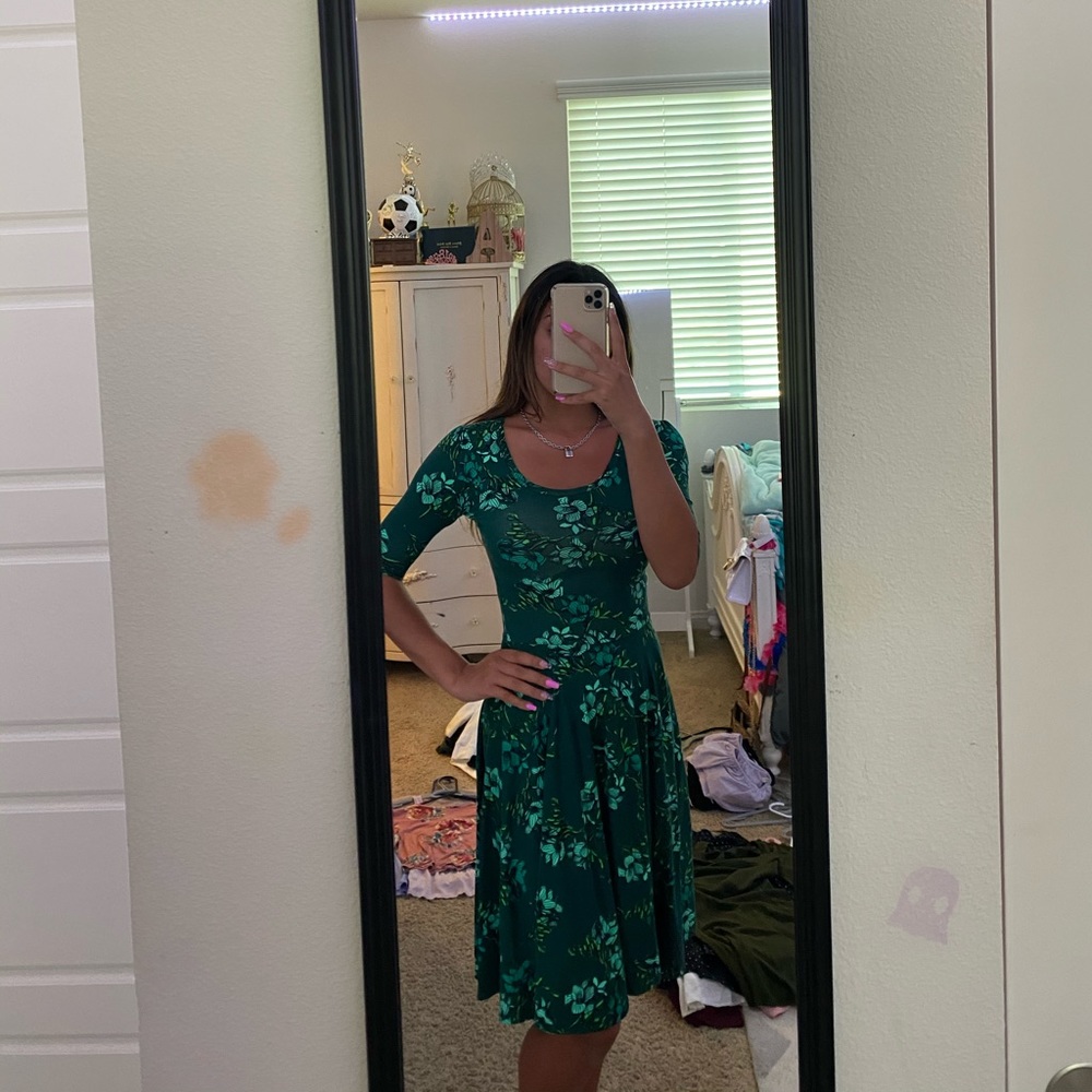Green Floral Dress